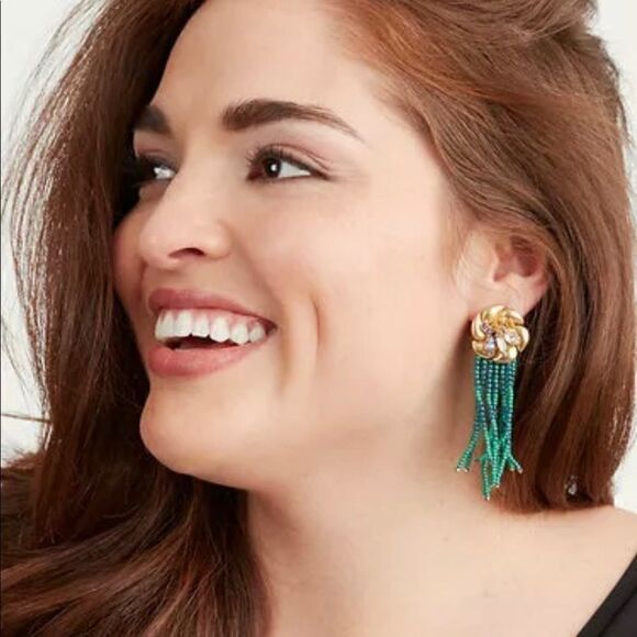 Stella & Dot Liliann convertible tassel stud earrings NWT and Box - Picture 8 of 9